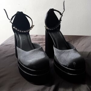 Satin Black Platforms